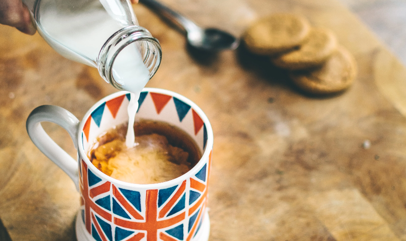 Get Involved - Panel Image of a union jack flag on a mug